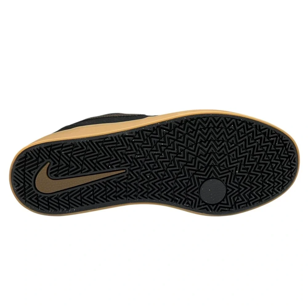 Nike SB Check Youth Boys Skate Canvas Sneakers Size 5Y Black-Tan Lace up Low Top